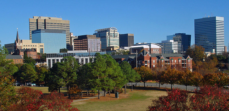 Fall Skyline Of Columbia Sc From Arsenal Hill