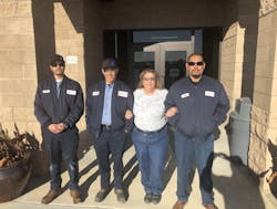 Plant Staff: Left to right: Luis Vasquez, AJ Castaneda, safety coordinator Jeri Cramer and Adan Cervantes. Plant Staff: Left to right: Luis Vasquez, AJ Castaneda, safety coordinator Jeri Cramer and Adan Cervantes.