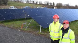 Veolia has enabled Polecat Springs to become the first GWS to use renewable energy to power its water treatment plant (left to right - Cormac Nevin, Head of Energy Engineering, Veolia and Sean Monaghan, Water Operations, Veolia) Veolia has enabled Polecat Springs to become the first GWS to use renewable energy to power its water treatment plant (left to right - Cormac Nevin, Head of Energy Engineering, Veolia and Sean Monaghan, Water Operations, Veolia)