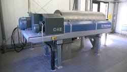 The Flottweg OSE decanter is specially designed for sludge thickening. The Flottweg OSE decanter is specially designed for sludge thickening.