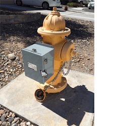 The device takes a pressure reading and transmits the pressure data through cellular signals to the cloud-based portal for data analysis. The device takes a pressure reading and transmits the pressure data through cellular signals to the cloud-based portal for data analysis.