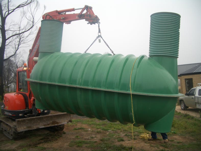 Undigested solids accumulate slowly in the on-lot tank, so pump-outs are typically needed only once every 10 years.