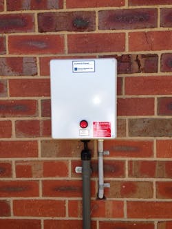 A control panel at each home monitors the components of the on-lot STEP package. A control panel at each home monitors the components of the on-lot STEP package.