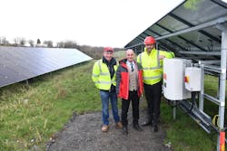 Veolia has enabled Polecat Springs GWS to reduce energy costs by 70% (left to right - Sean Monaghan, Water Operations, Veolia; Martin Beirne, Chairman, Polecat Springs Group Water Scheme; and Cormac Nevin, Head of Energy Engineering, Veolia)