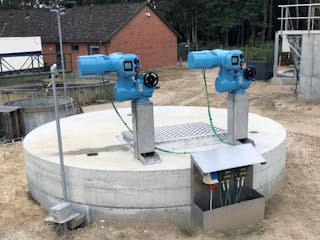 The Rotork CKc electric actuators have been installed at the wastewater treatment plant in place of manual alternatives.