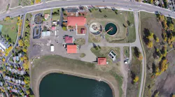 Aerial view of Northglenn Water Treatment Plant and the terminal reservoir.