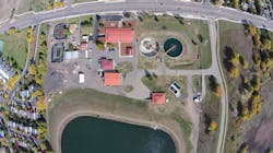 Aerial view of Northglenn Water Treatment Plant and the terminal reservoir. Aerial view of Northglenn Water Treatment Plant and the terminal reservoir.
