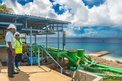 The Hato facility will produce up to 5,600 m^3 per day of drinking water and will handle every stage of the RO process. The Hato facility will produce up to 5,600 m^3 per day of drinking water and will handle every stage of the RO process.