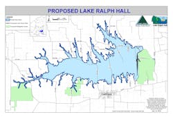 Lake Ralph Hall map.