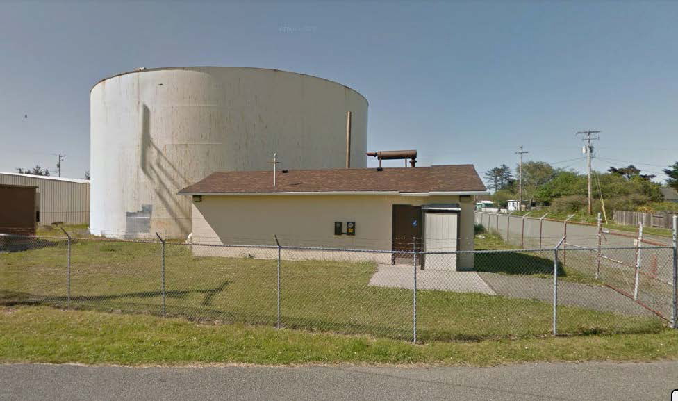 The Elk Valley Rancheria water tank.