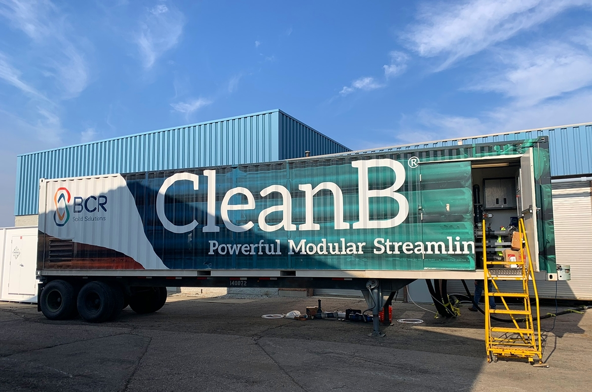 BCR's CleanB&circledR; technology mobile demonstration truck offers customers like Butler County Ohio's wastewater treatment plant an opportunity to 'test drive' the technology by processing material onsite before purchasing.