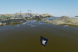 A laser-etched, energy absorbing, water-wicking metal surface, continually angled directly at the sun, provides a cheap, efficient way to purify water from sunlight. The technology was developed by the lab of Chunei Guo at the University of Rochester. A laser-etched, energy absorbing, water-wicking metal surface, continually angled directly at the sun, provides a cheap, efficient way to purify water from sunlight. The technology was developed by the lab of Chunei Guo at the University of Rochester.