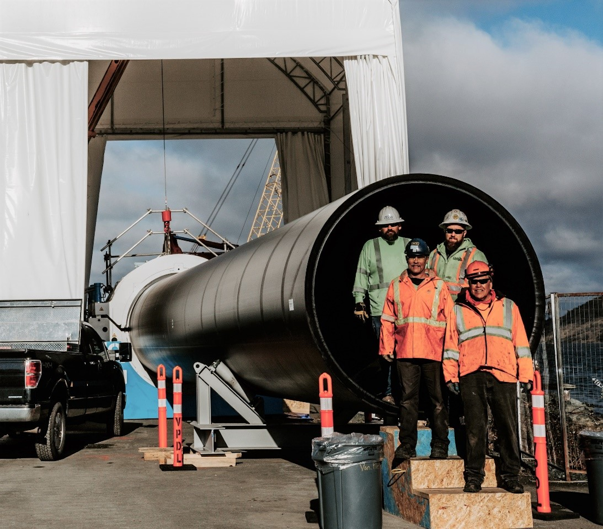 Largest diameter solid wall HDPE pressure pipe project in North America