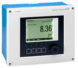 The Endress+Hauser Liquiline transmitter offers EtherNet/IP, Modbus RS485 or TCP, PROFIBUS DP, and HART as well as a web server. The Endress+Hauser Liquiline transmitter offers EtherNet/IP, Modbus RS485 or TCP, PROFIBUS DP, and HART as well as a web server.
