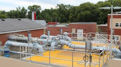 Covered AquaStorm™ cloth media filters were retrofitted into the abandoned sand media filter structures. Covered AquaStorm™ cloth media filters were retrofitted into the abandoned sand media filter structures.