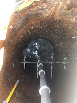 The Village of Lombard, Ill.’s original lift station would become filled with solids during wet weather. The Village of Lombard, Ill.’s original lift station would become filled with solids during wet weather.