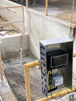 Smart sensors measure pH continuously at a permitted discharge point. Smart sensors measure pH continuously at a permitted discharge point.