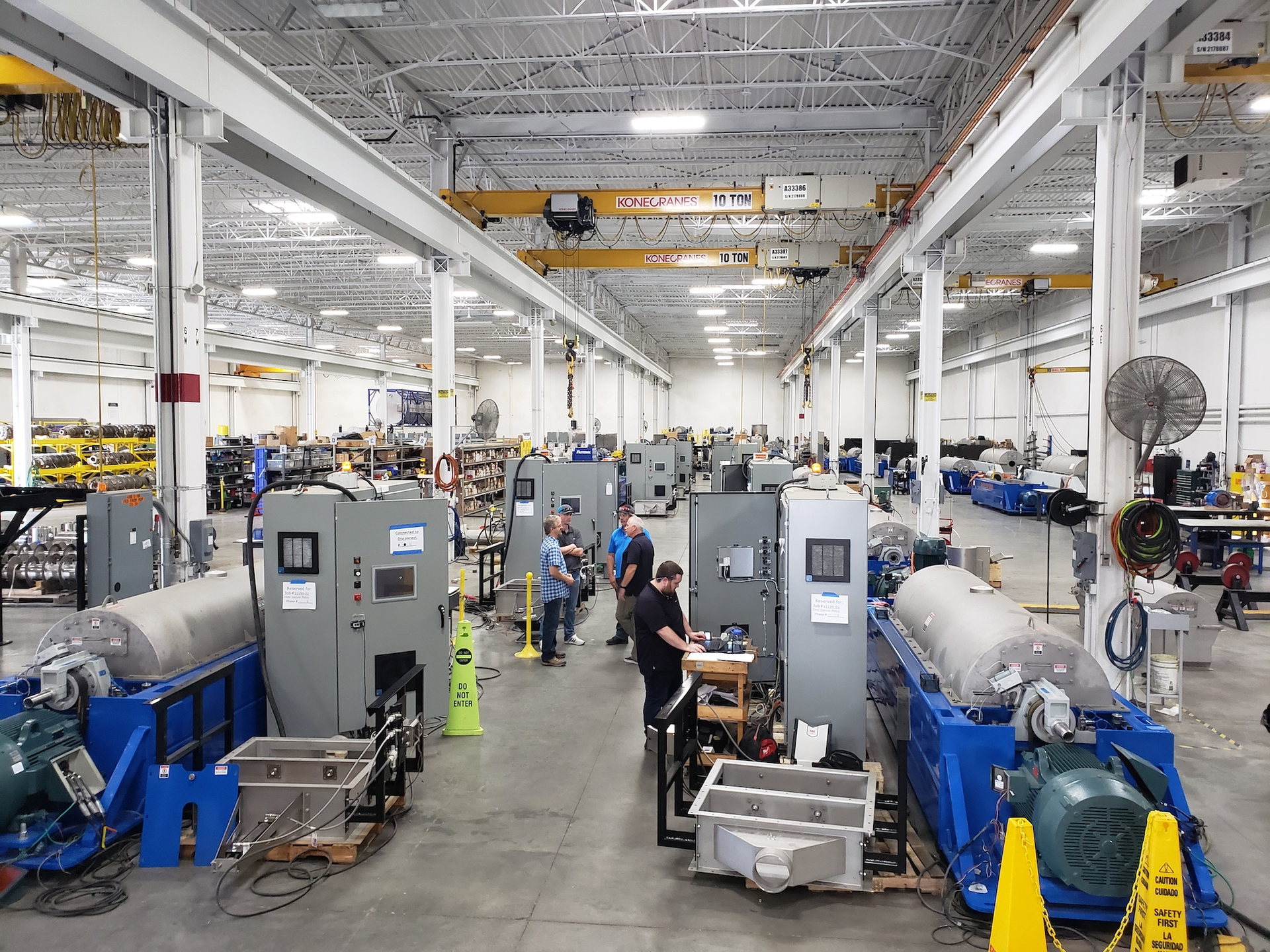 Acceptance test photos at Centrisys' facility in Kenosha, Wis.