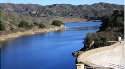 The San Luis Obispo Water Treatment Plant receives water from three different reservoirs, which can result in varying levels of naturally occurring organic material (NOM) in the feedwater.