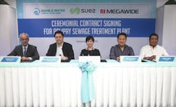 Manila Water and SUEZ attended the contract signing ceremony of the Aglipay Sewage Treatment Plant in Quezon City, the Philippines. Manila Water and SUEZ attended the contract signing ceremony of the Aglipay Sewage Treatment Plant in Quezon City, the Philippines.
