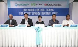 Manila Water and SUEZ attended the contract signing ceremony of the Aglipay Sewage Treatment Plant in Quezon City, the Philippines.