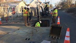 The Charlottesville (Va.) utility worked to replace a mechanical T connection that had 2-inch piping connected to it with minimal downtime for customers. The Charlottesville (Va.) utility worked to replace a mechanical T connection that had 2-inch piping connected to it with minimal downtime for customers.