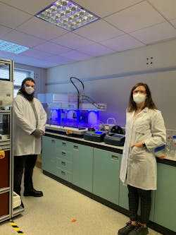 Anna Figueras Carril and Jamie Grafton, Apprentice Scientist, Scottish Water. Anna Figueras Carril and Jamie Grafton, Apprentice Scientist, Scottish Water.