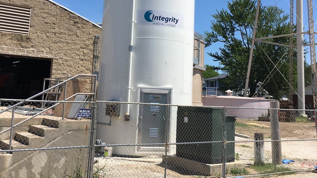 The city of Woodville,Ohio, upgraded their aging hydrated lime container with a new IMS silo featuring integrated level detectors and seamless connectivity with their chemical feed system.
