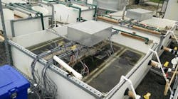 A switchable bioelectrochemical wastewater treatment system was tested at the pilot scale at a wastewater treatment facility in Moscow, Idaho. A switchable bioelectrochemical wastewater treatment system was tested at the pilot scale at a wastewater treatment facility in Moscow, Idaho.