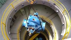 One of the refurbished pumps ready to be shipped back to the San Rafael Pumping Station.