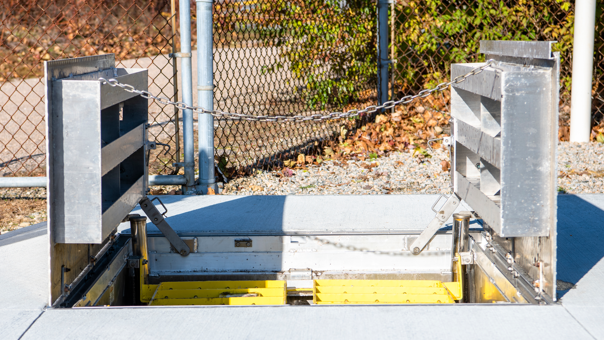 Nine floor doors manufactured by BILCO were installed at water treatment stations in a project in Waterford, Conn.
