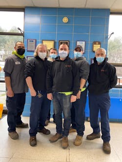 The Veolia North America team at the Smithfield, Rhode Island wastewater treatment plant. Note: Photo taken prior to COVID-19 restrictions. The Veolia North America team at the Smithfield, Rhode Island wastewater treatment plant. Note: Photo taken prior to COVID-19 restrictions.