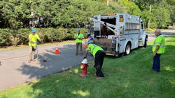 NJAW performing the installation of the Sentryx software enabled Super Centurion hydrant Pressure Monitoring retrofit kit. NJAW performing the installation of the Sentryx software enabled Super Centurion hydrant Pressure Monitoring retrofit kit.