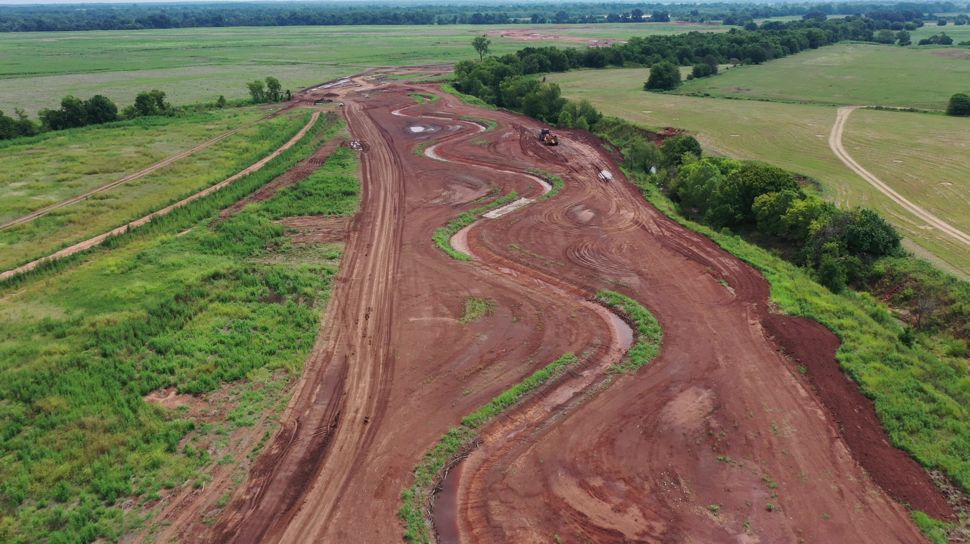 Reconstructed bends of Willow Branch Creek.