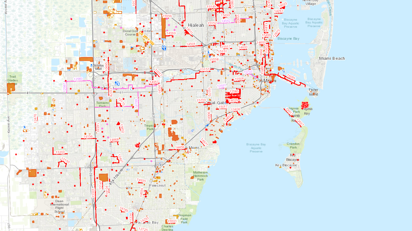 Miami-Dade WASD service territory.