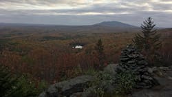 View from Thumb Mountain in Hancock, New Hampshire. Groundwater from this area supplies nearby private wells.