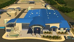 Conceptual rendering of the East County Advanced Water Purification Facility and Education Center.