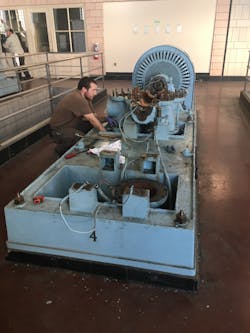 To save costs and downtime, GCWW’s Machine Shop staff took on the task of refurbishing the pump. To save costs and downtime, GCWW’s Machine Shop staff took on the task of refurbishing the pump.
