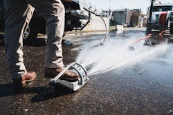 A Tier 3 sewer cleaning nozzle running 60 gallons a minute at 2,000 PSI will apply 98 pounds of force to a sewer blockage nine feet away. A Tier 3 sewer cleaning nozzle running 60 gallons a minute at 2,000 PSI will apply 98 pounds of force to a sewer blockage nine feet away.