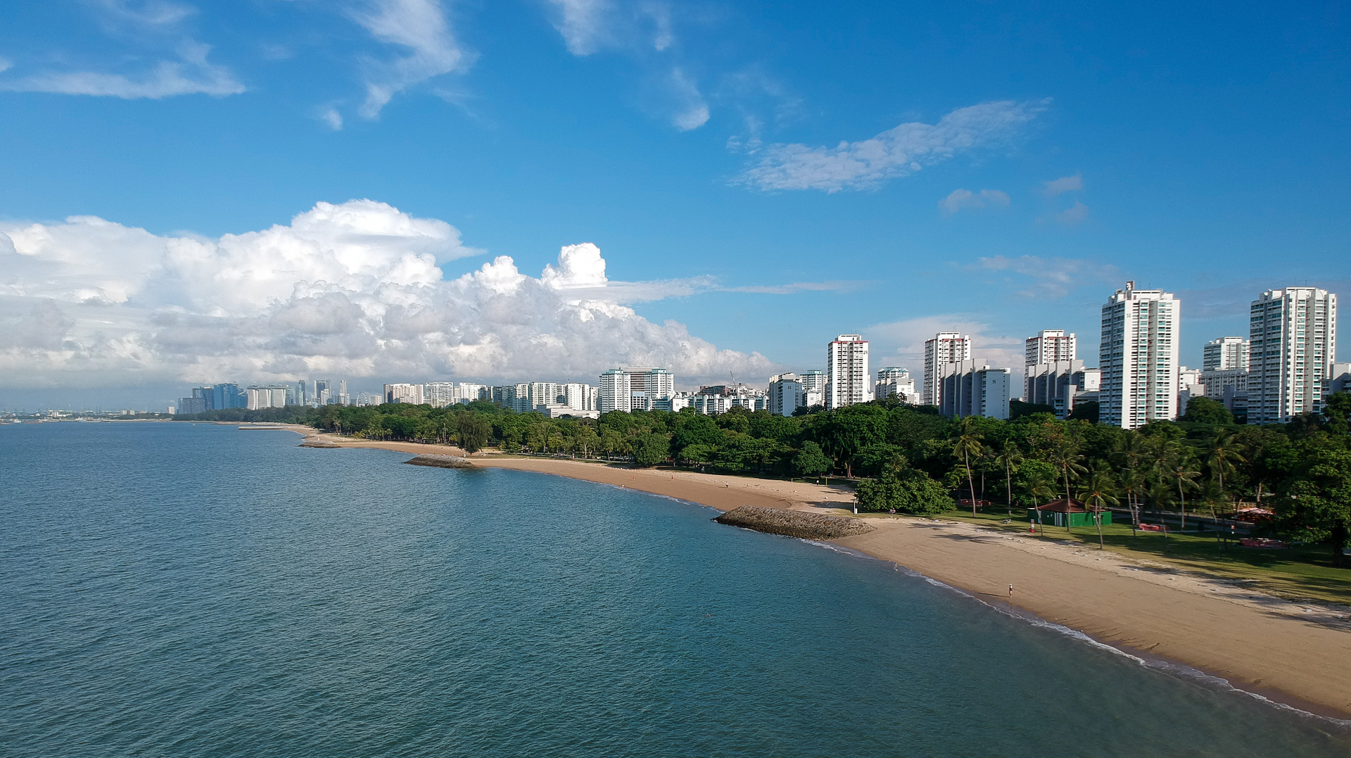 Aerial view of East Coast to the Great Southern Waterfront