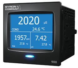The 900 Series touchscreen multi-parameter monitor/controller from Myron L® Company. The 900 Series touchscreen multi-parameter monitor/controller from Myron L® Company.