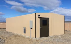 The travel stop also has a larger DuraFiber building that houses pumping equipment and chemicals for the wastewater system. Like the water utility building, it came with interior and exterior lighting, heating, ventilation, and air conditioning. The travel stop also has a larger DuraFiber building that houses pumping equipment and chemicals for the wastewater system. Like the water utility building, it came with interior and exterior lighting, heating, ventilation, and air conditioning.