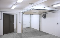 The wastewater building features two regular doors (one inside and one outside), as well as two overhead doors (one inside and one outside). The wastewater building features two regular doors (one inside and one outside), as well as two overhead doors (one inside and one outside).
