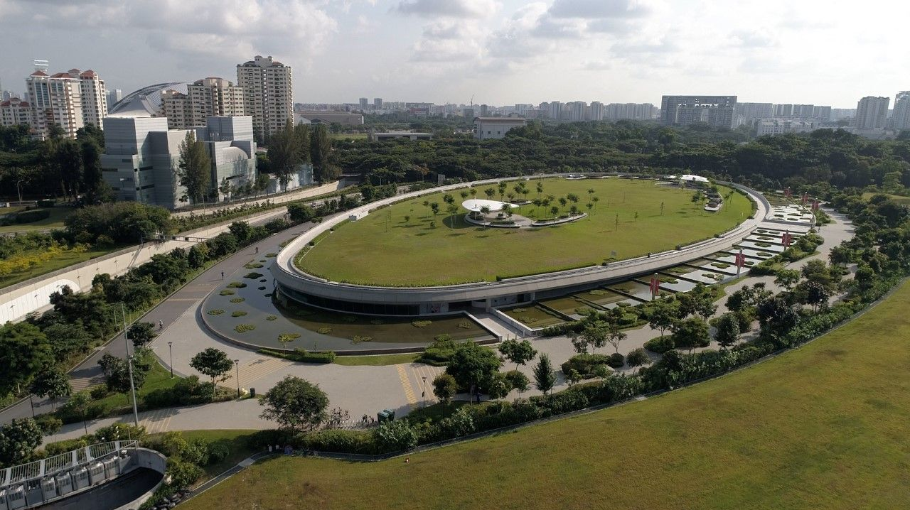 Areial view of The Keppel Marina East Desalination Plant (KMEDP).