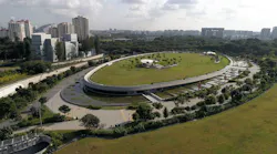 Areial view of The Keppel Marina East Desalination Plant (KMEDP).