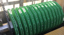 The AquaStorm filter features a disk configuration and an outside-in flow path, which allows for three zones of solids removal. The AquaStorm filter features a disk configuration and an outside-in flow path, which allows for three zones of solids removal.