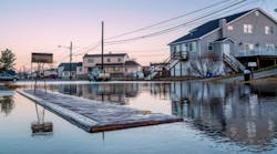 The Village of Lindenhurst is flooded following a rainstorm.