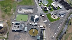 The city of Pendleton Wastewater Treatment Resource Recovery Facility treats roughly2.5 million gallons of water per day (GPD). The city of Pendleton Wastewater Treatment Resource Recovery Facility treats roughly2.5 million gallons of water per day (GPD).