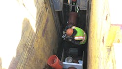 Ongoing construction in Eltingville's Bluebelts project. Ongoing construction in Eltingville's Bluebelts project.