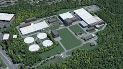 A concept of what the expanded facility may look like after expansions, including the MBR system and its equipment. A concept of what the expanded facility may look like after expansions, including the MBR system and its equipment.